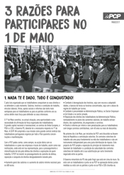 2017 Mai Folheto PCP Razoes Participacao 1 Maio Vila Franca de Xira