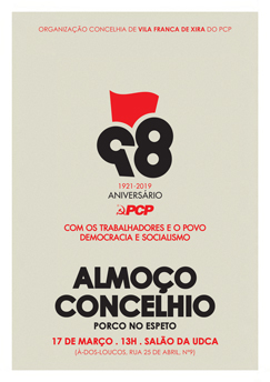 2019 Mar Cartaz Almoco-Aniversario PCP Concelhio